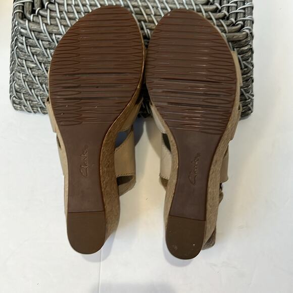 Clark’s Ultimate Comfort Collection Annabel Bari Wedge Platform Sandals Size 8 - Picture 8 of 9